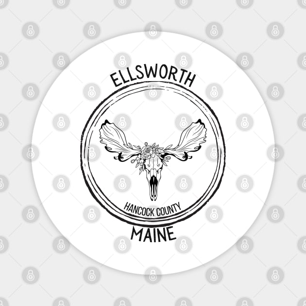 Ellsworth Maine Moose Magnet by TrapperWeasel